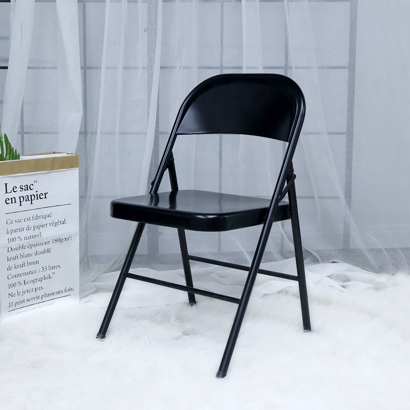 BaiGang All-Steel Thickened Executive Folding Chair Modern Design Stackable Portable Swivel Stool Reception Negotiation Chair
