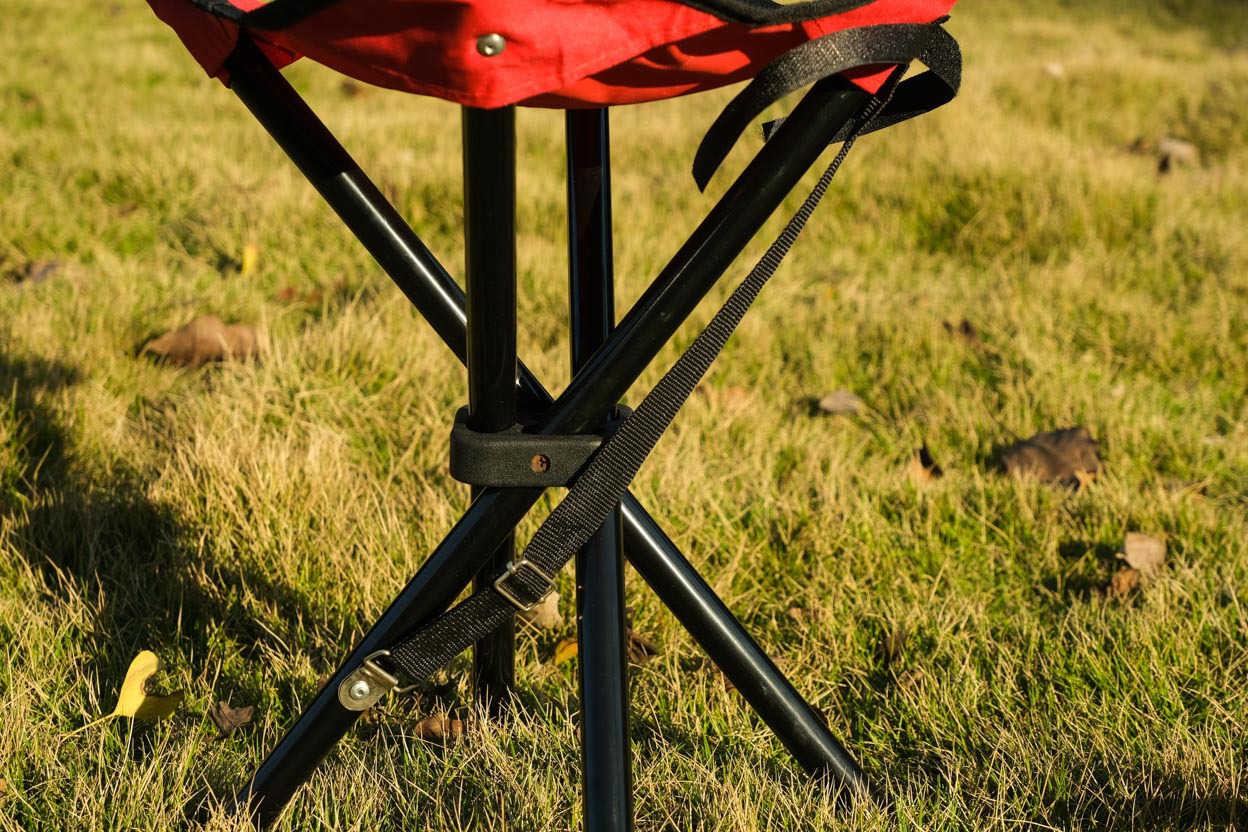 Convenient Stainless Steel Three-Leg Folding Chair Modern Design Mini Camping Stool