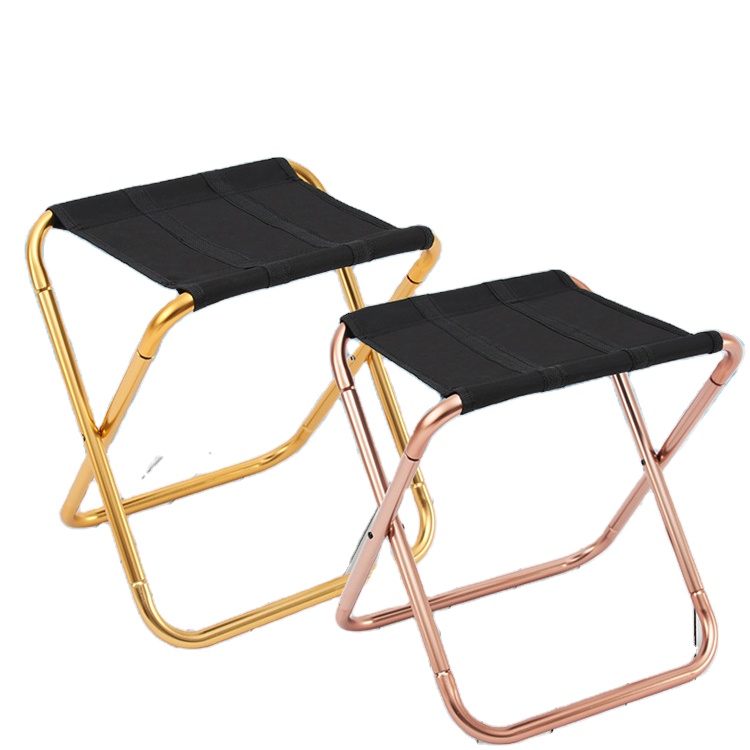 Wholesale Custom Lightweight Portable Metal Garden Chair Foldable Camping Stool Suitable for Outdoor Travel Hiking Fishing