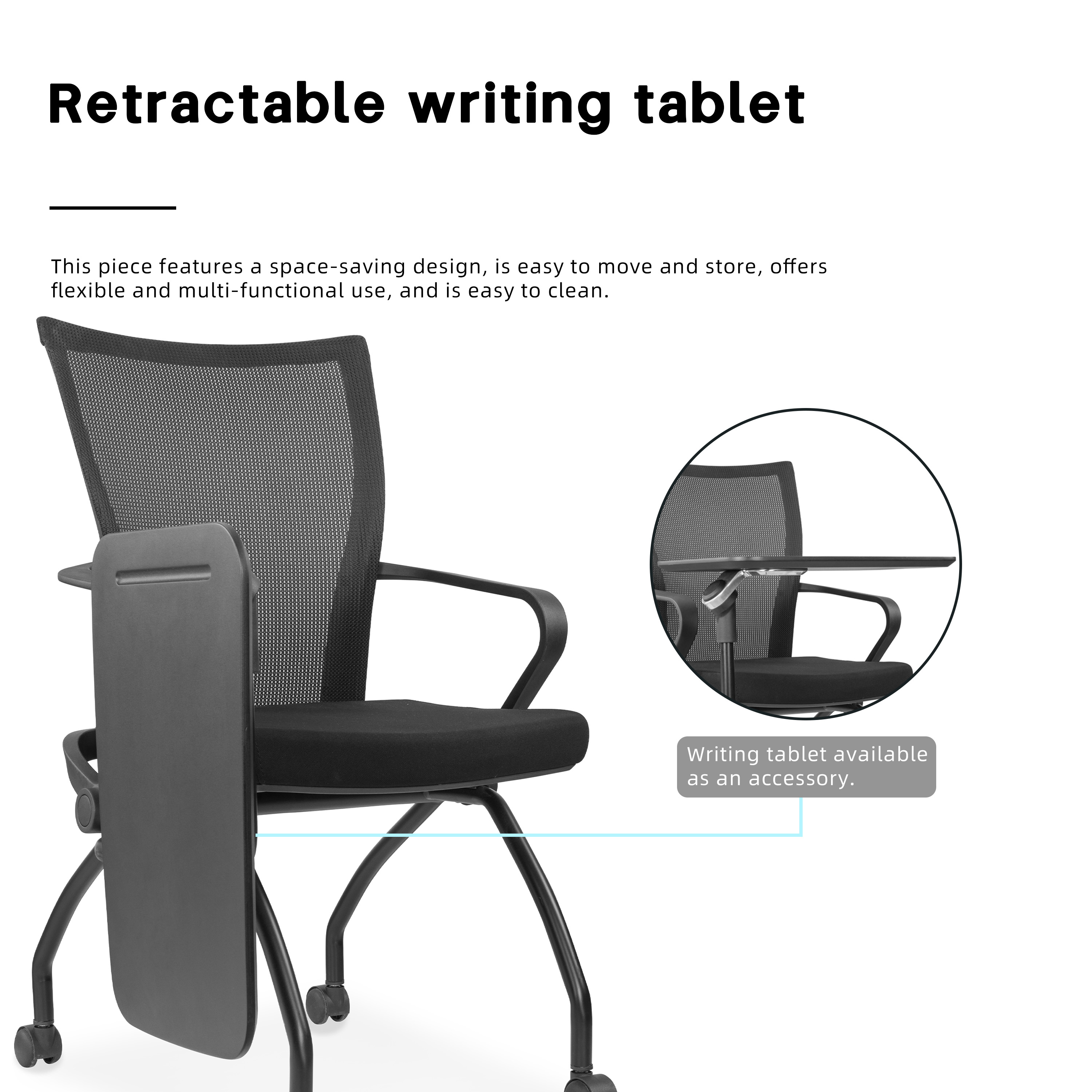 Factory Direct Folding Conference Chair Portable Lightweight Desk Office Chair for Multi-purpose Hall Meeting Room