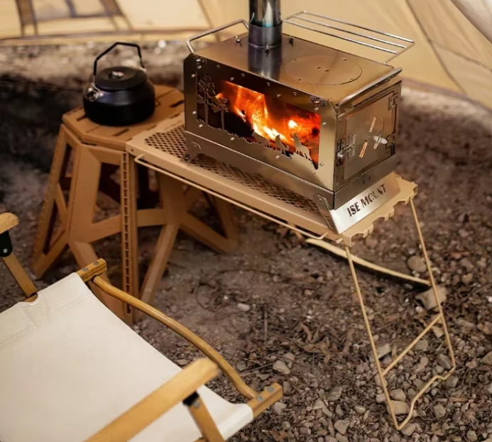 Factory Hot Sales Outdoor Multifunctional Folding Chair Mesh Table Stool Side Hanging Chair Camping Hiking Eco-Friendly Durable