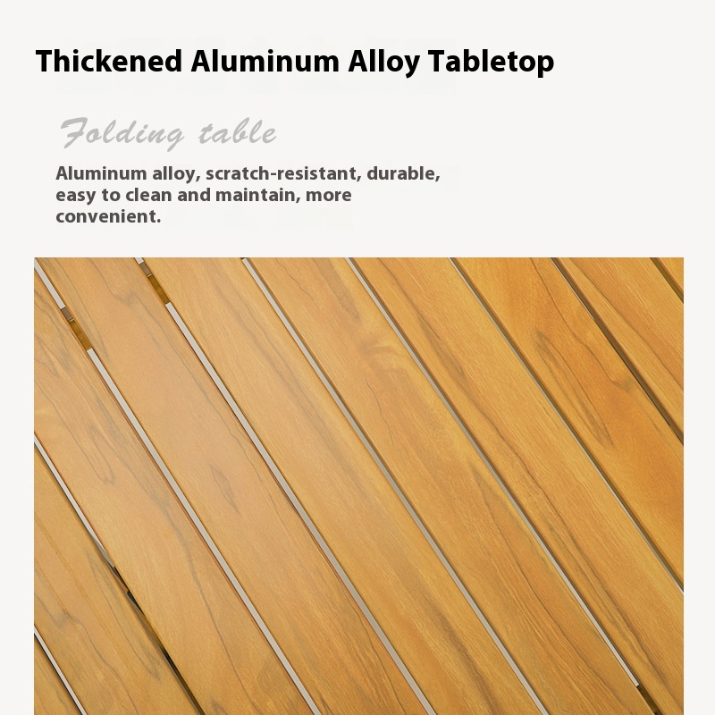 Aluminum Alloy Outdoor Folding Table and Portable Picnic Chair Set for Camping Egg Roll Furniture Durable Metal Equipment
