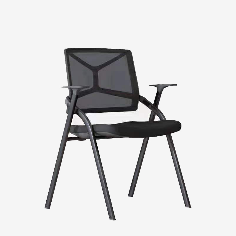 Newest Mesh Back Foldable Conference and Meeting Room Fabric Seat Training Office Chair with Writing Pad
