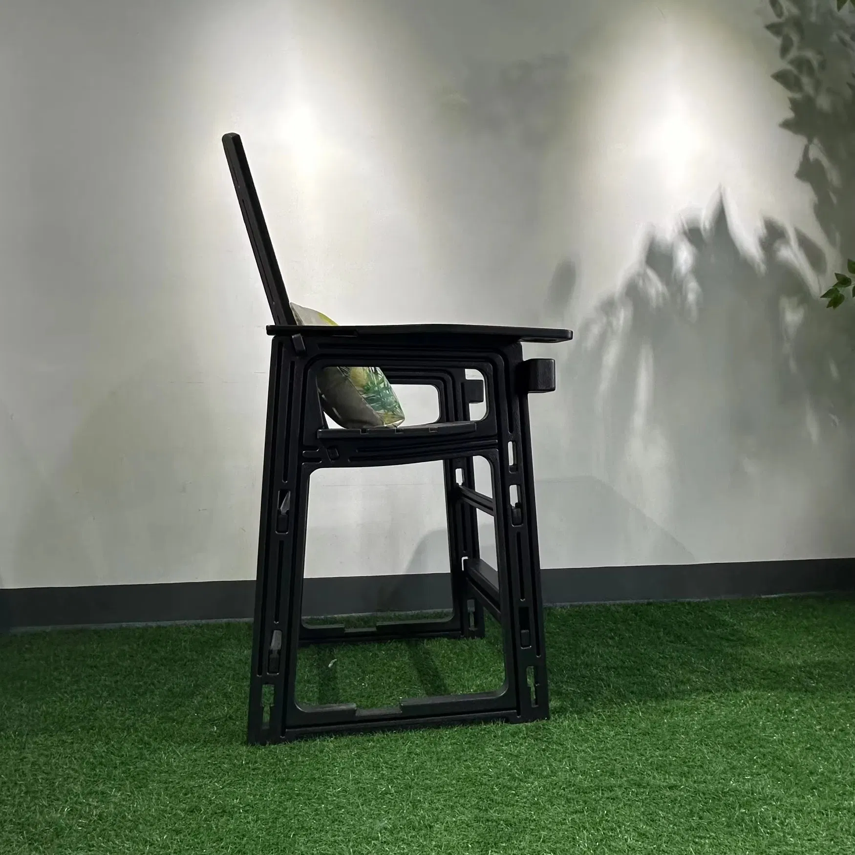 UV-Resistant Heavy-Duty HDPE Plastic Adirondack Chair with Integrated Cup Holder for Garden Comfort