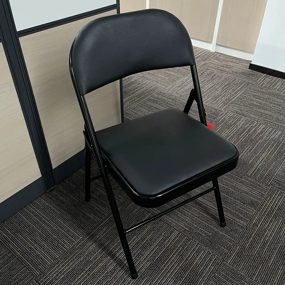 Wholesale Cheap Price Soft Seats Padded Black Metal Folding Chairs for Events
