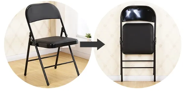Living Room Using Padded Cheap Metal Folding Chairs