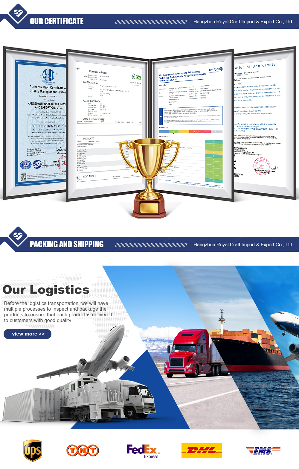 Certifications Sheet