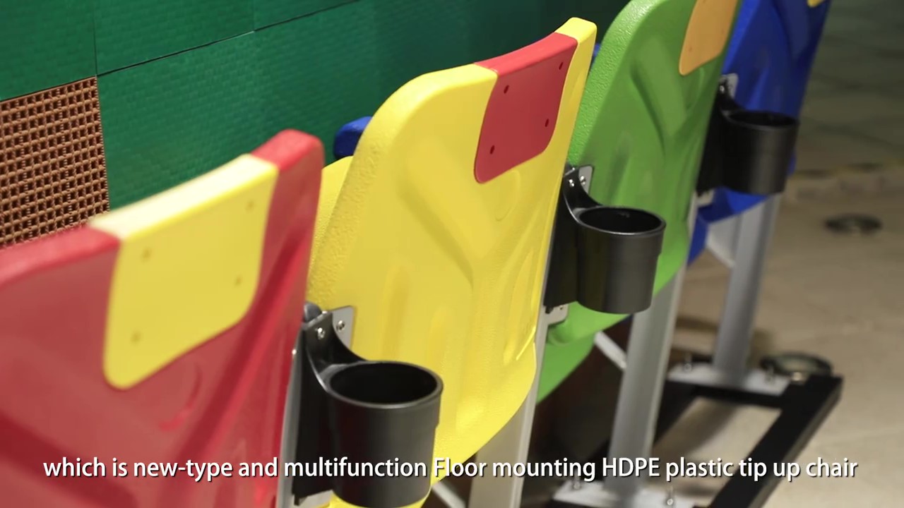 HDPE VIP Foldable Stadium Chair Steel Frame Seats Tip up Seating for Football Basketball Stadium CS-ZZB-GL