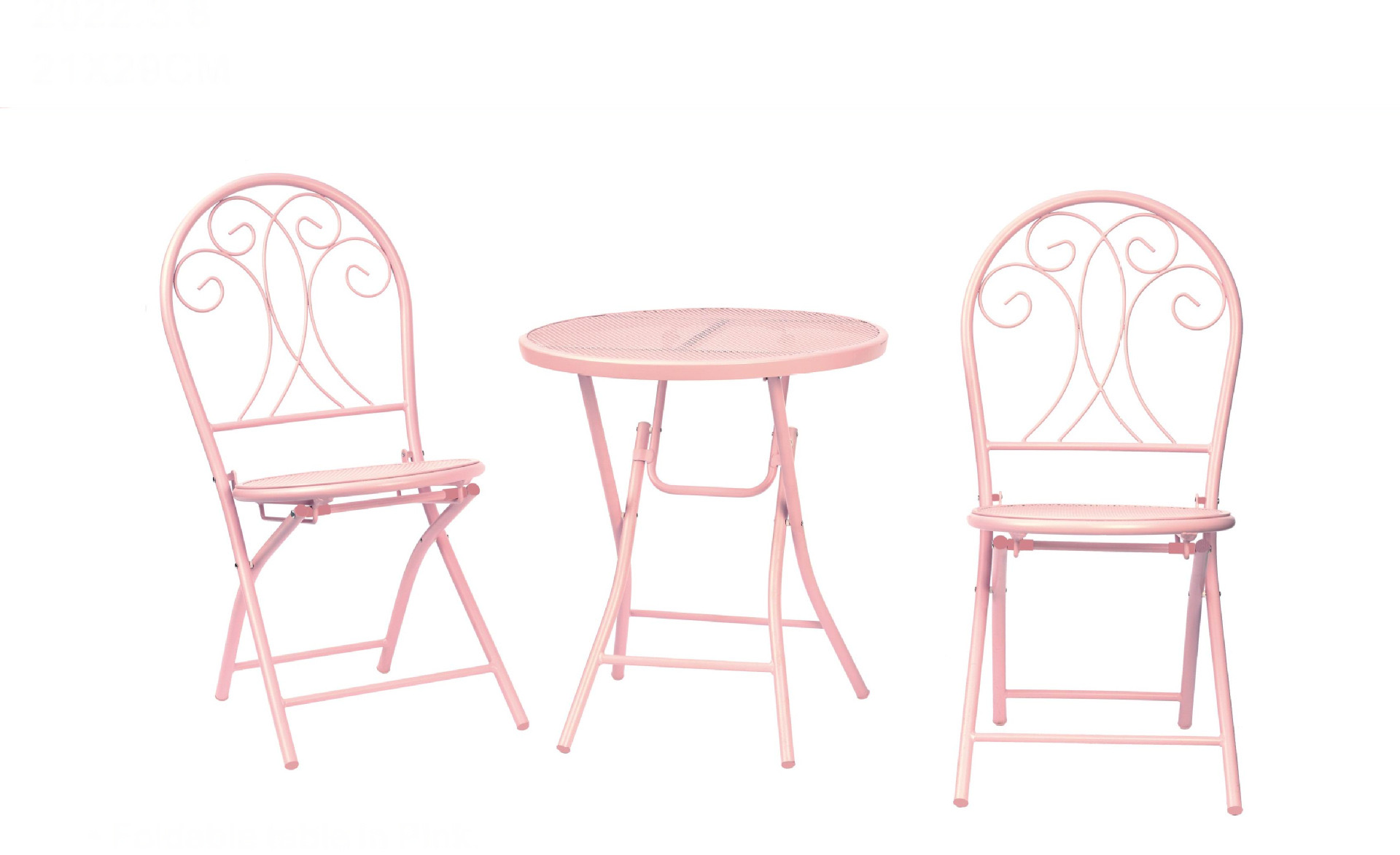 Modern Metal Folding Chair for Wedding or Outdoor Garden Decor Wrought Iron Bistro Chairs for Living Room