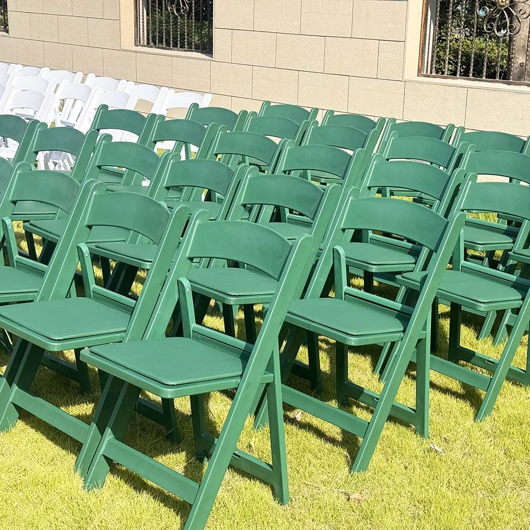 Custom Wedding Hall Furniture Wimbledon White Resin Outdoor Folding Party Foldable Chairs for Events