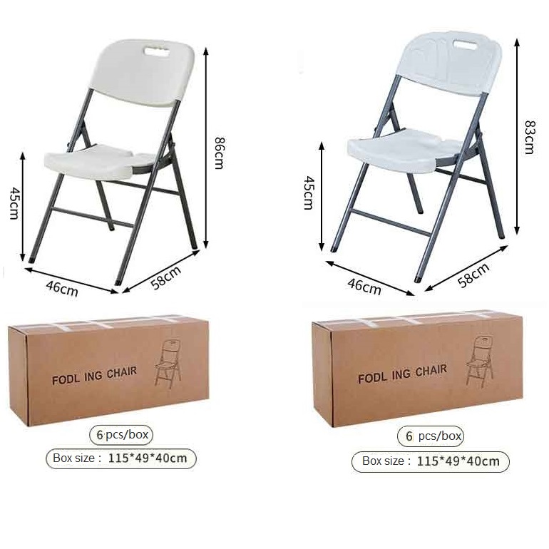 Modern White Steel Plastic Folding Chair Outdoor Events Commercial Rental Foldable Garden Chair for Wedding Bedroom Iron Metal