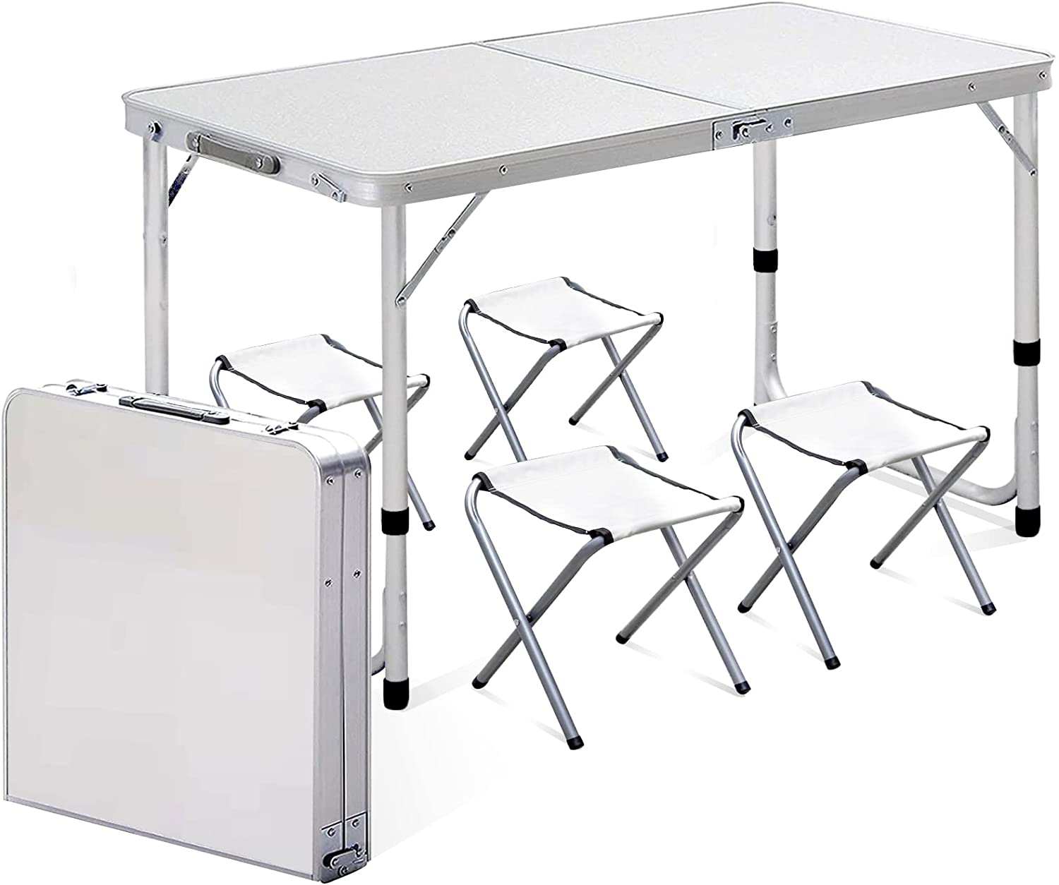 Easy to Store Space Saving 1.2 m Outdoor Portable Aluminum Foldable Camping Picnic Suitcase Table
