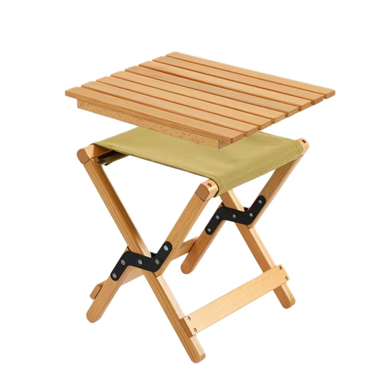 New Design Outdoor Camping Mini Table and Stool Set Folding Fishing Stool Chair With Table Top Remove