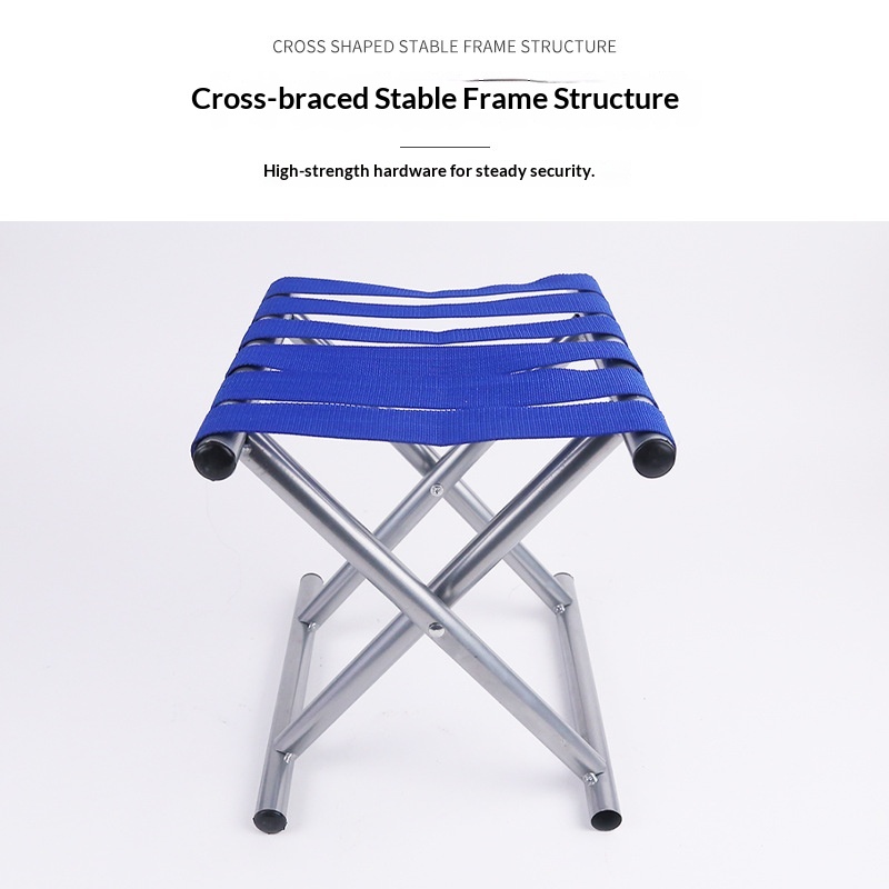Folding PVC Outdoor Stool &amp; Fishing/Camping Chair with Thick Backrest Portable Design for Night Market Use