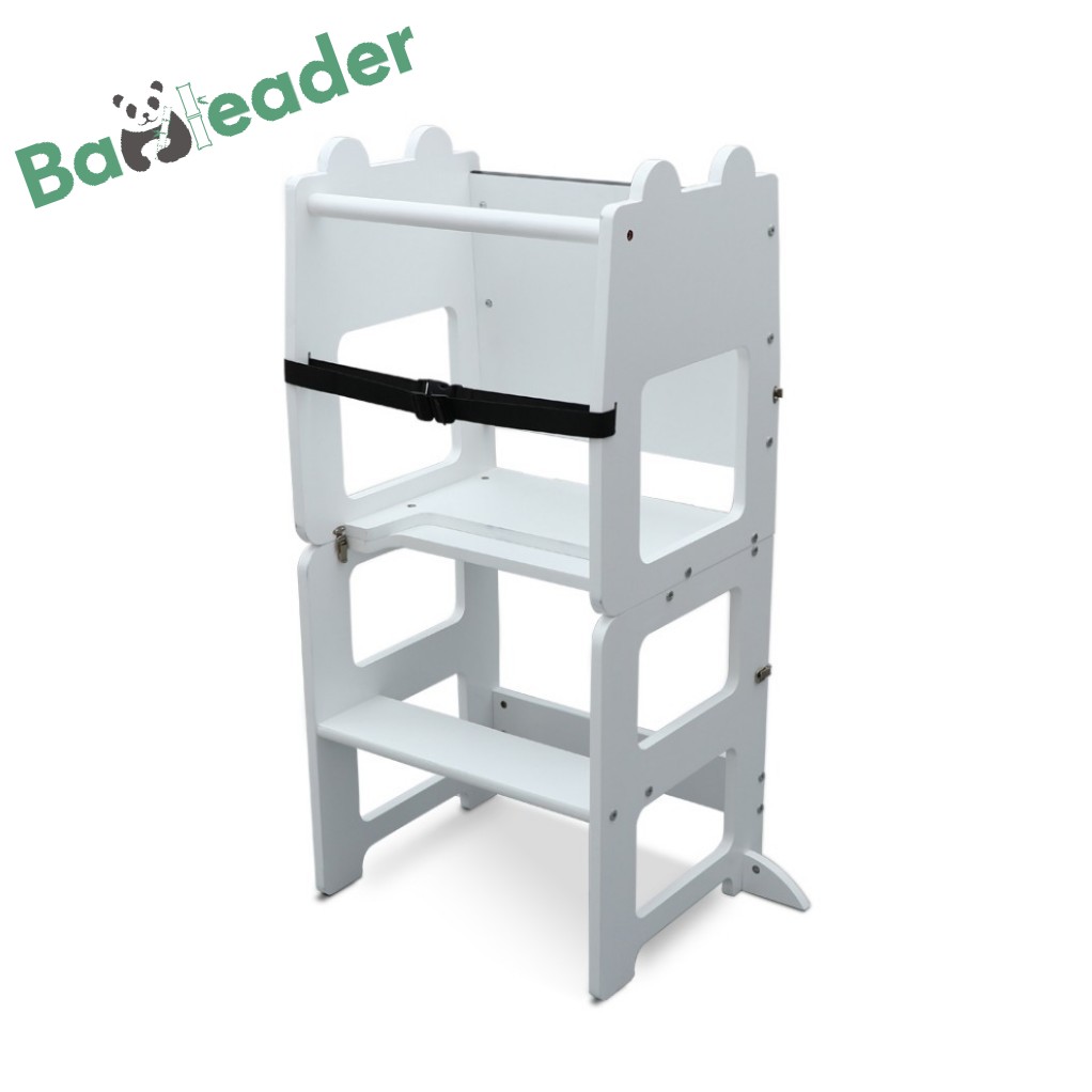 Multipurpose Foldable Learning Tower Natural Bamboo Learning Tower 3 in 1 Toddler Learning Tower Convertible Table and Chair Set