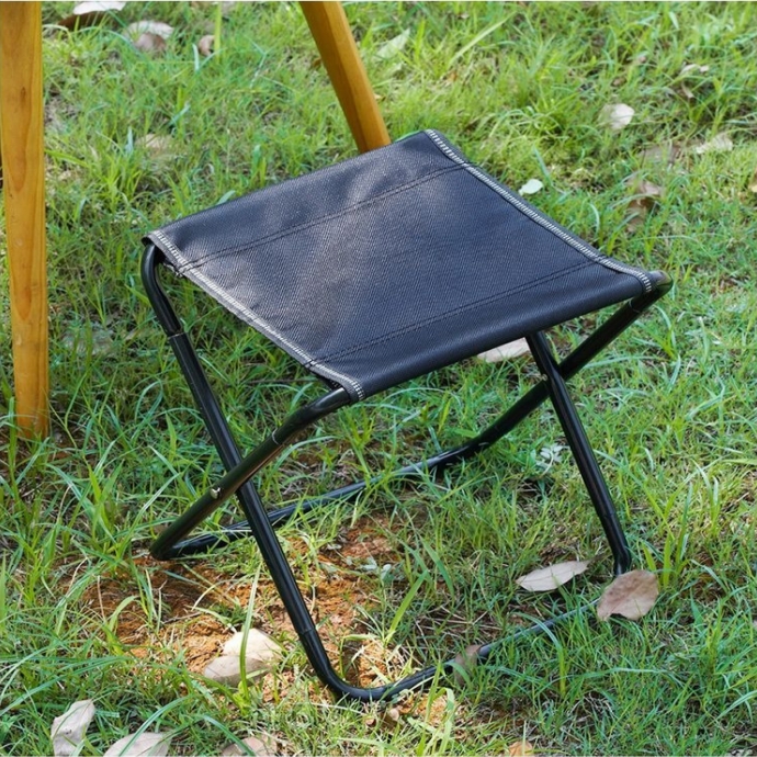 Outdoor Portable Folding Metal Stool Oxford Design for Camping Fishing Travel Chair