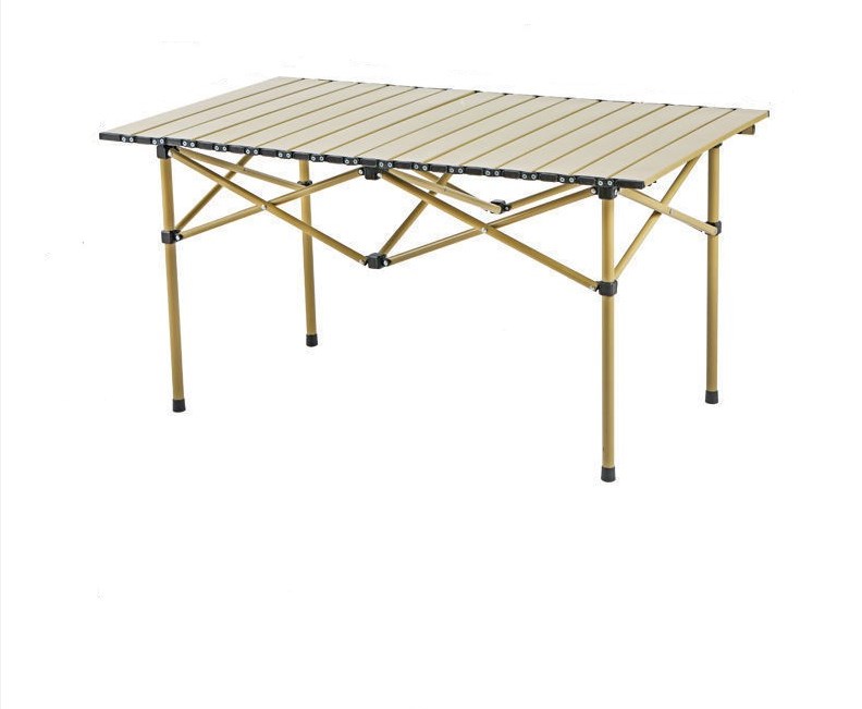 Folding Carbon Steel One Table with Four Chair Set Outdoor Egg Roll Portable Camping 50*47*50 Table and Chair
