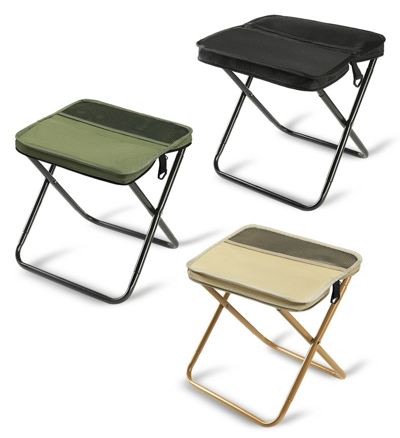 Custom Portable Ultralight Mini Folding Stool for Outdoor Camping Foldable Chair Stool Pocket Fishing Hiking Beach Park Travel