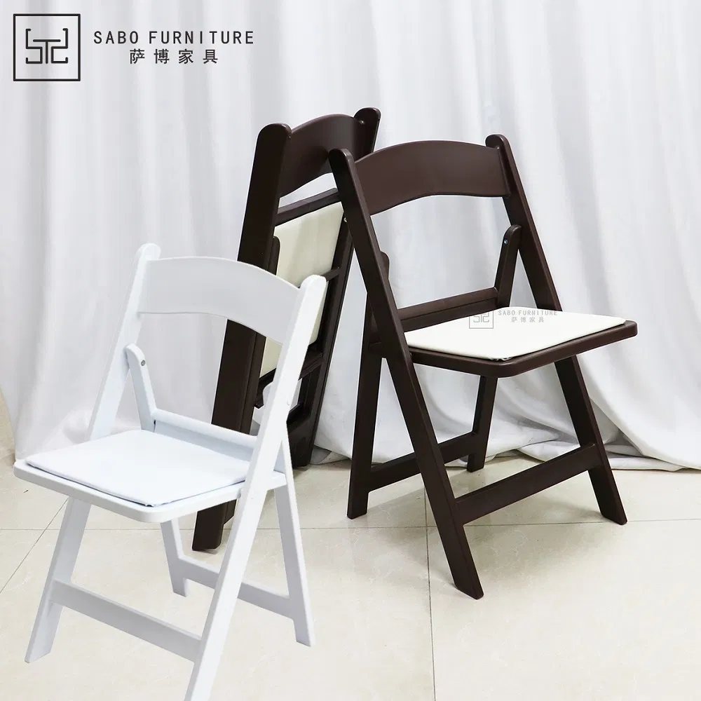 Factory Supply White Resin Wimbledon Garden Chair Foldable Outdoor Furniture Wholesale Modern Banquet Restaurant PP Plastic Party Event Wedding Folding Chairs