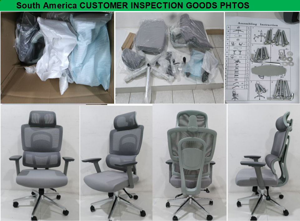 Global Export Mesh Material Office Folding Chairs with Massage Function Modern Swivel Design Adjustable Armrest