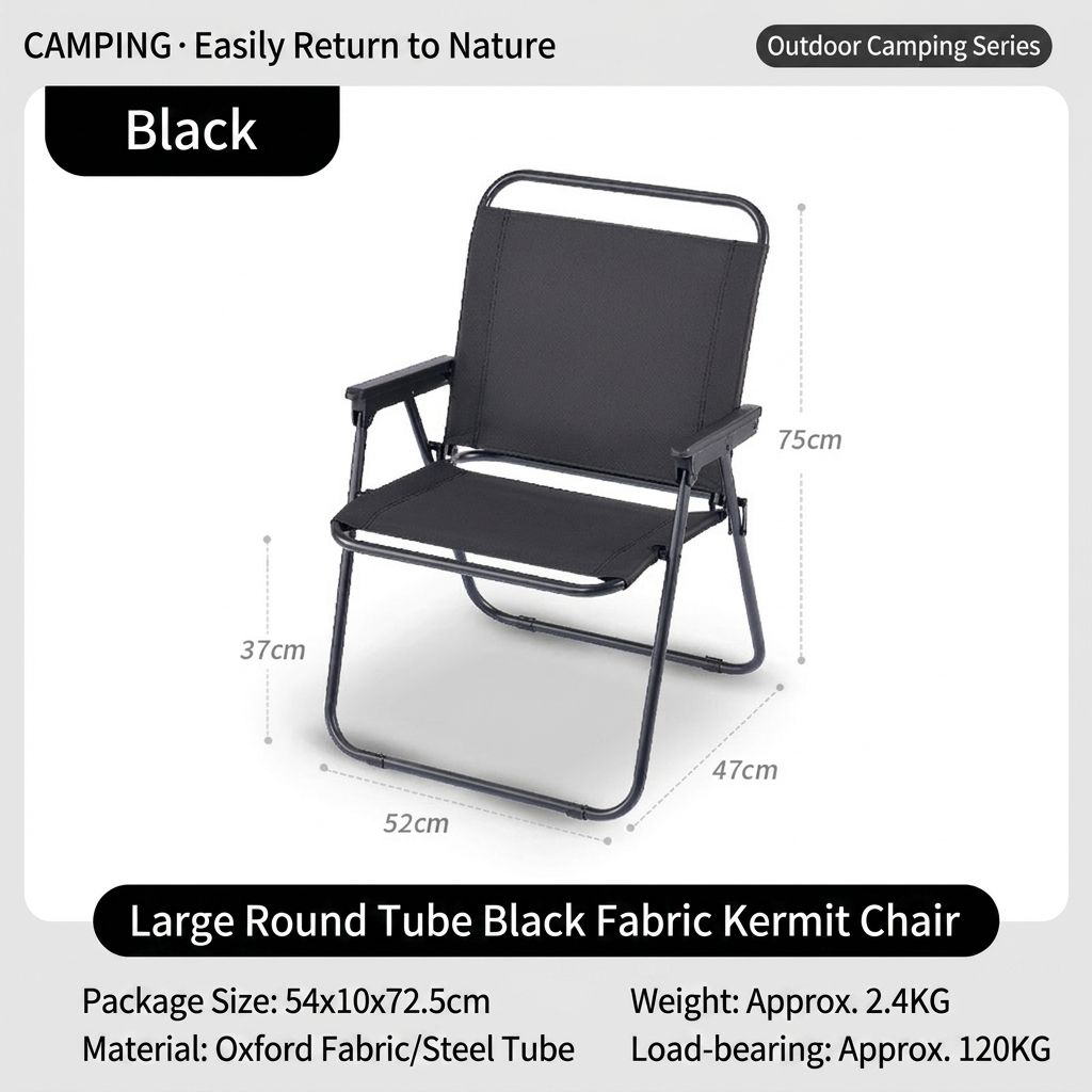 Modern Stainless Steel Folding Camping Egg Roll Table Kermit Chair Set Oxford Fabric Outdoor Garden Beach Picnic BBQ Fishing