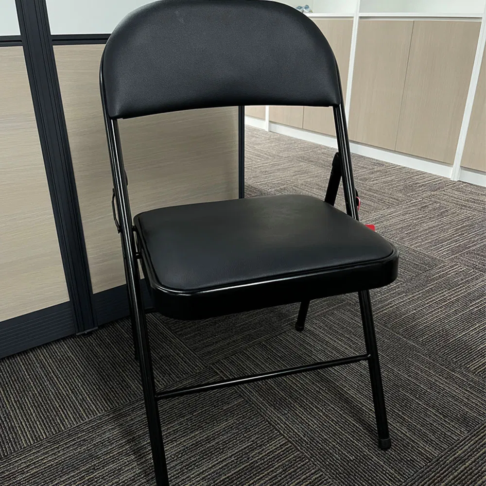 Wholesale Cheap Price Soft Seats Padded Black Metal Folding Chairs for Events