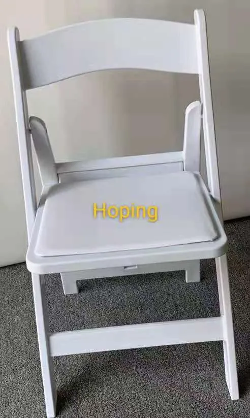 Folding Wedding Chair Banquet Furniture PC Dining Room White Resin Acrylic Foldable Chairs for Events