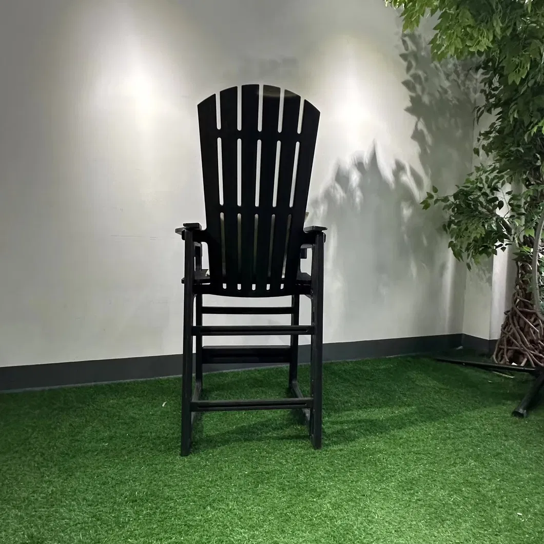 UV-Resistant Heavy-Duty HDPE Plastic Adirondack Chair with Integrated Cup Holder for Garden Comfort