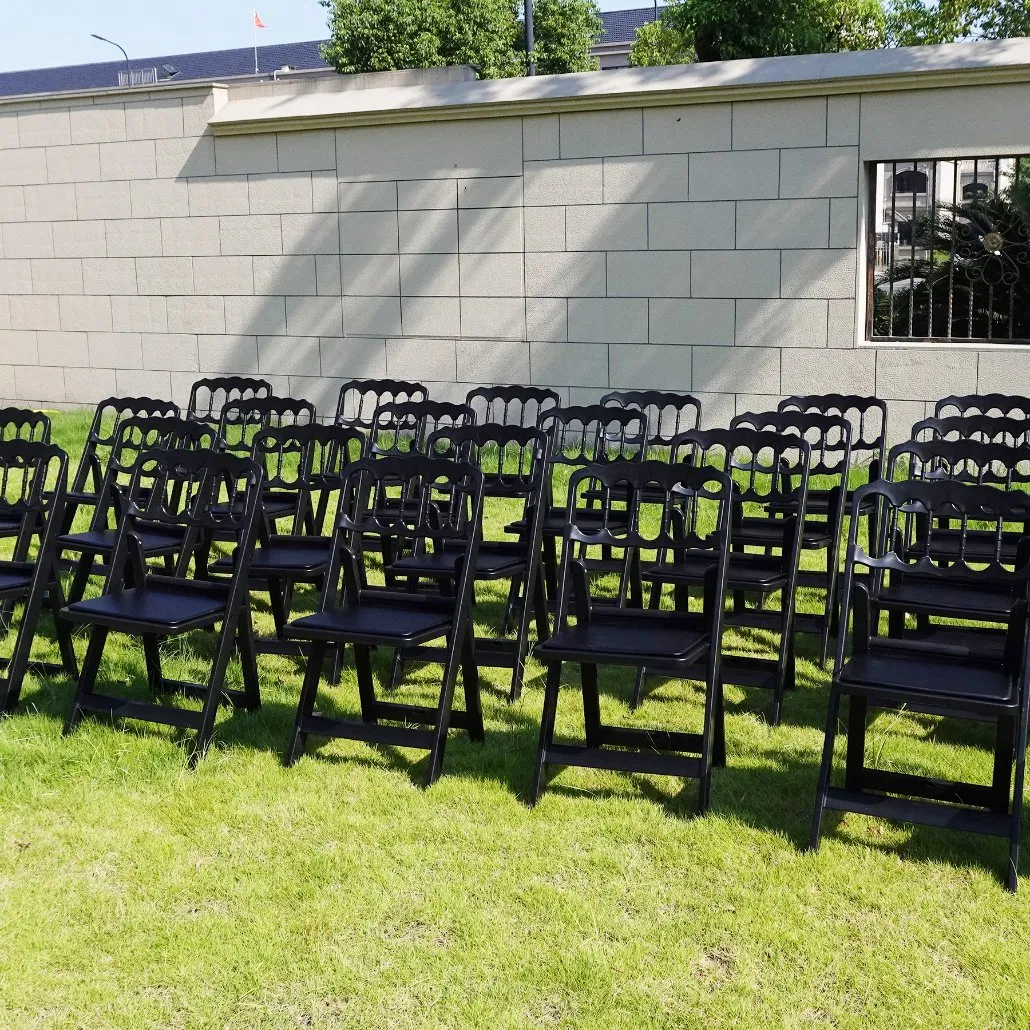 Factory Wholesale Outdoor Wedding Event Resin Folding Padded Wimbledon Garden Napoleon Chair