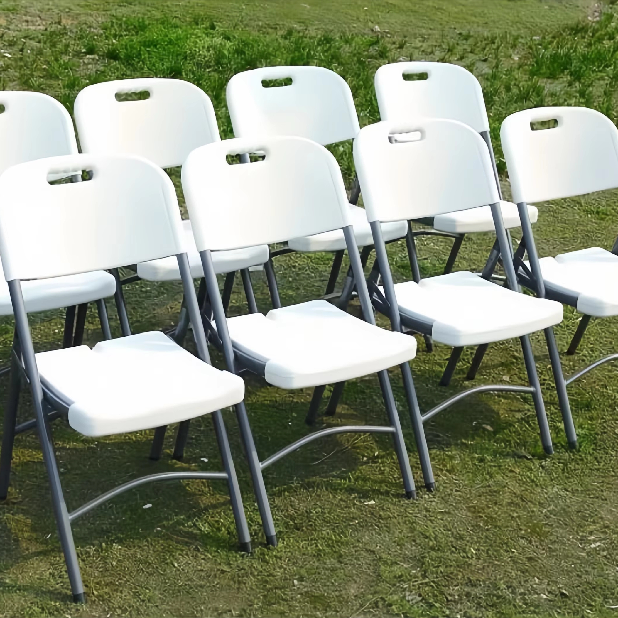 Hot Selling Plastic Folding Chair For Events Parties Camping Picnic Outdoor Folding Chair Portable Garden Folding Chairs