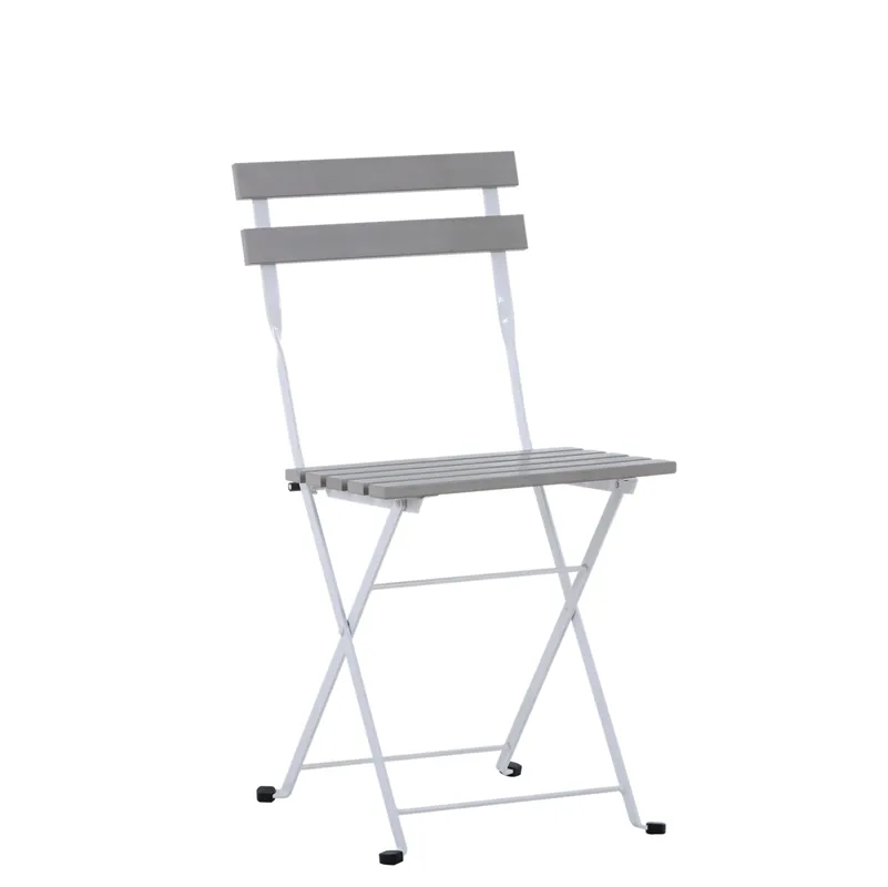 Outdoor Balcony Metal Frame Resin Wood Fold Dinning Chair