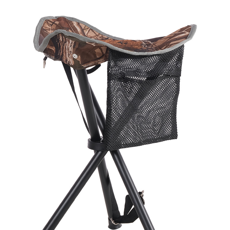 Convenient Stainless Steel Three-Leg Folding Chair Modern Design Mini Camping Stool for Garden Park Outdoor Leisure &amp; Fishing