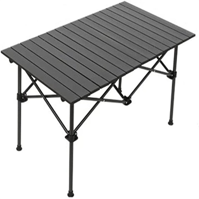 Used Round Folding Table for Office Cocktail Camping Kitchen Bar Beach Banqueting Poker Wood Suitcase Laptop Table on Sale