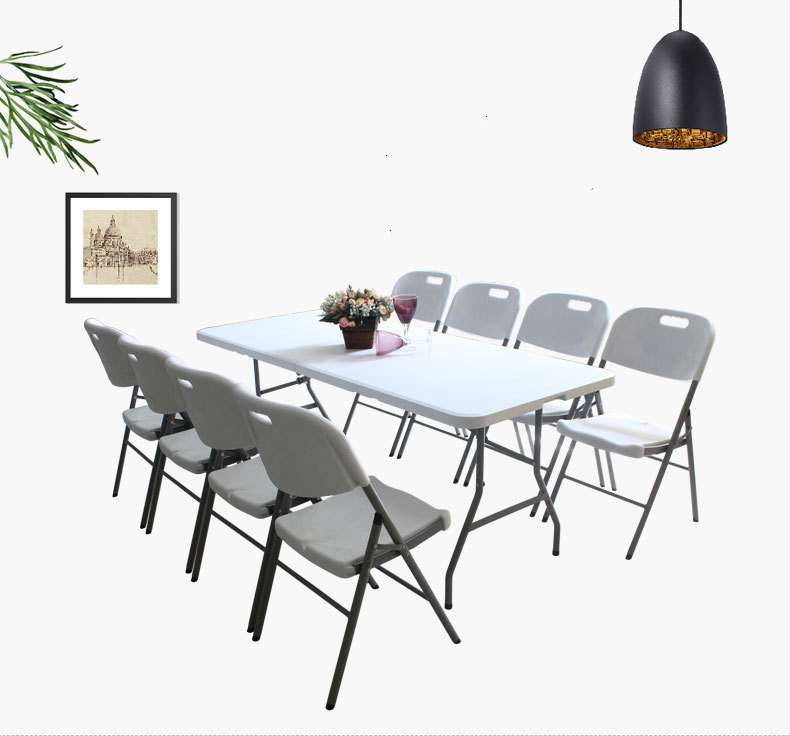 Rectangular Multifunctional Outdoor Camping Folding Dining Table Suitcase Folding Table Cheap Folding Table