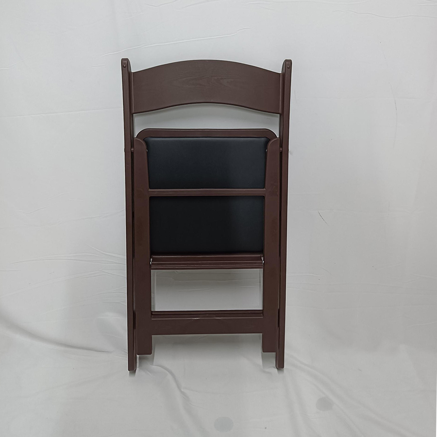 Wholesale Portable Weddings Outdoor Padded Brown Resin Folding Chairs