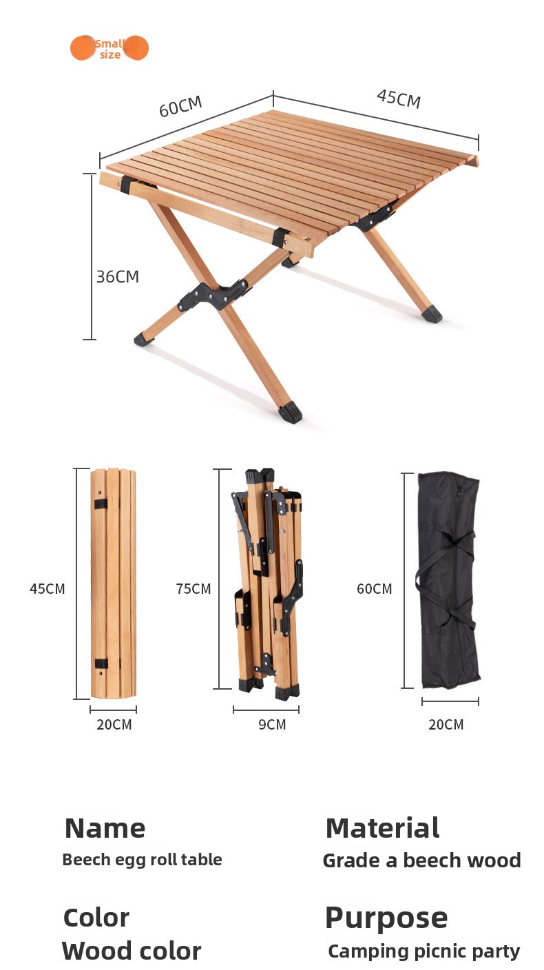 Aluminum Alloy Outdoor Folding Table and Portable Picnic Chair Set for Camping Egg Roll Furniture Durable Metal Equipment