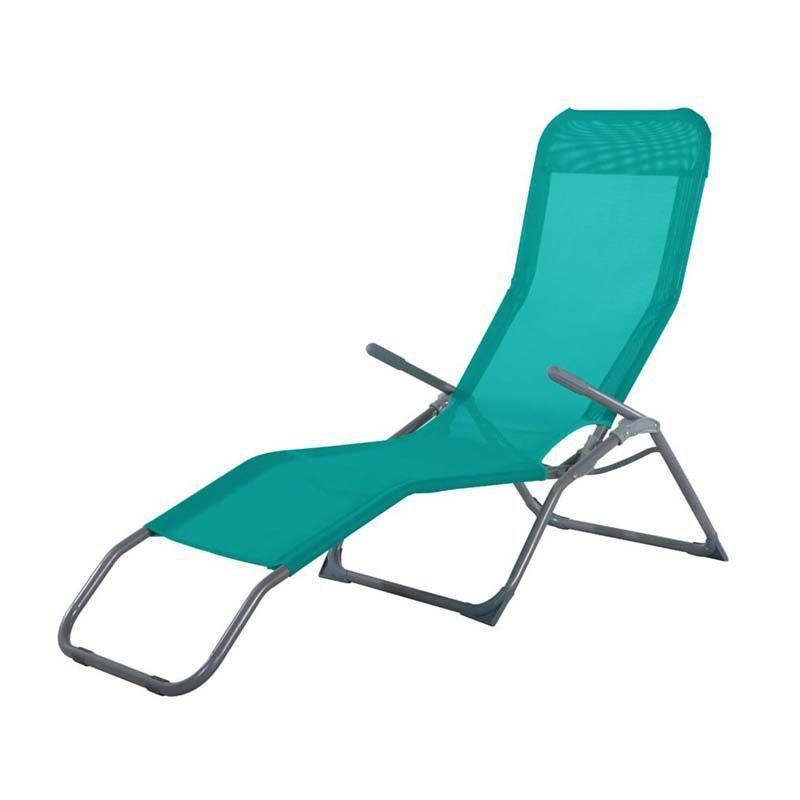 Heavy Duty Folding Beach Recliner Breathable Mesh Fabric Outdoor Lounge Chair with Steel Frame for Pool Garden Patio