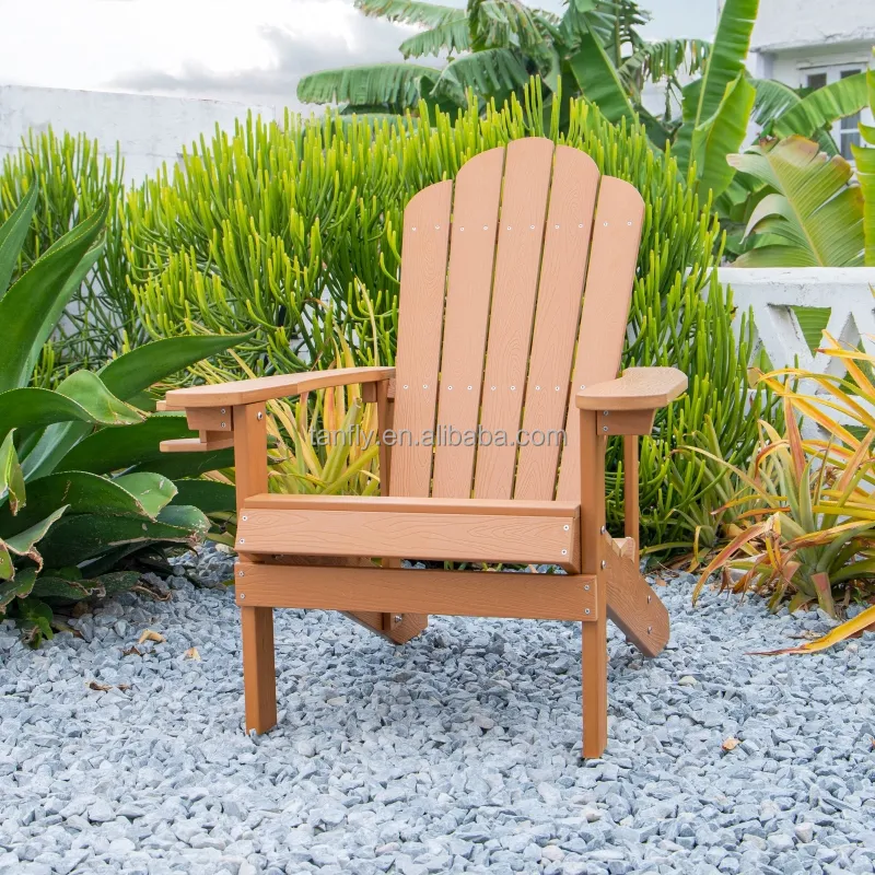 Waterproof Outdoor Garden Foldable Plastic Resin Adirondack Chair HDPE