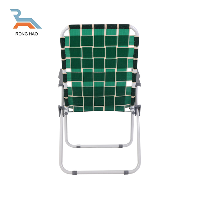 Folding Beach Camping Lawn Web Mesh Patio Chair Breathable Woven Fabric Outdoor Camping Fishing Beach Chair