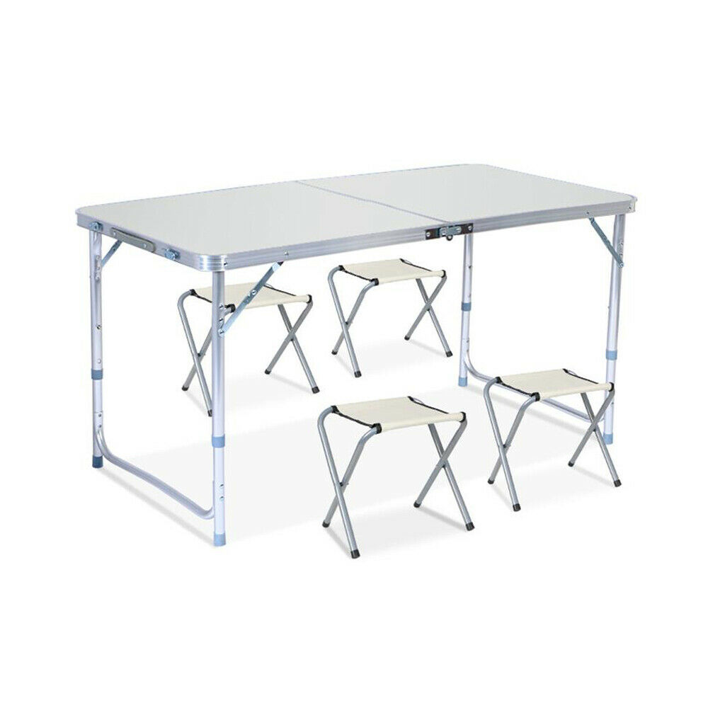 Easy to Store Space Saving 1.2 m Outdoor Portable Aluminum Foldable Camping Picnic Suitcase Table