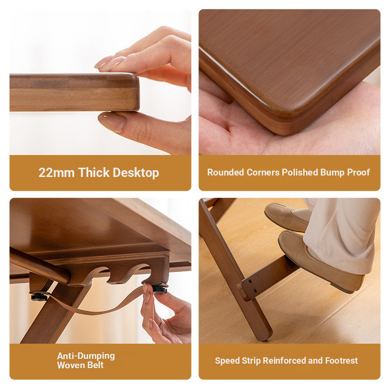 Folding Table and Chair Set with Adjustable Height for Small Apartments