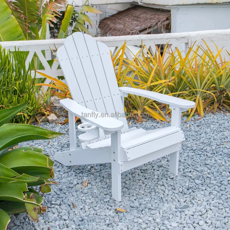 Outdoor Waterproof HDPE Adirondack Chair Modern Plastic Wood Adirondack Chair HDPE Resin Folding