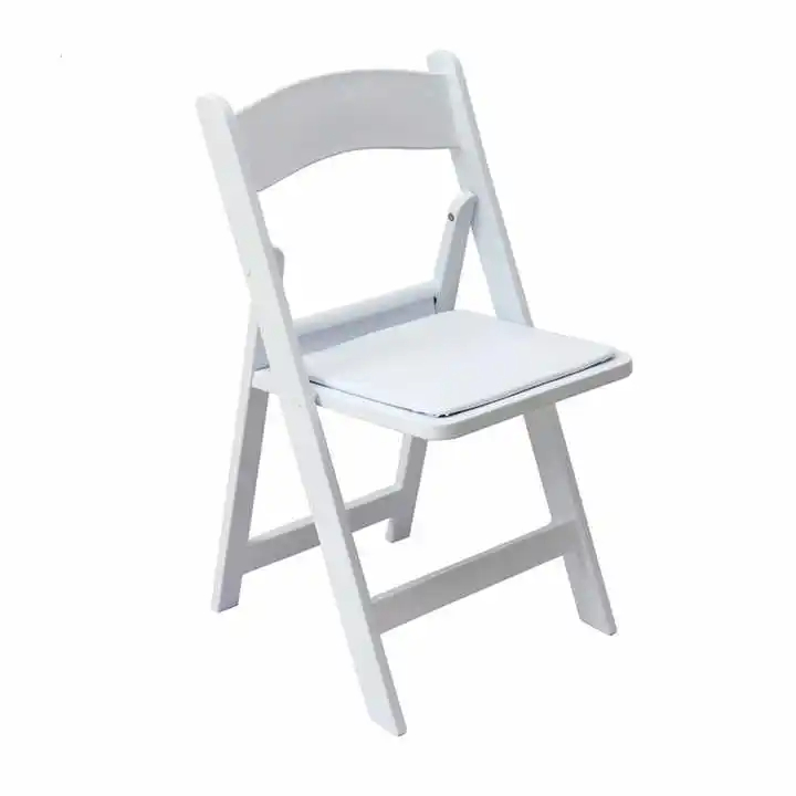 Hotel Folding White Resin Outdoor Garden Park Banquet Event Party Wedding Chair