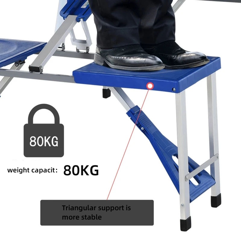 4 Seats Plastic BBQ Camping Folding Table Aluminum Plastic Suitcase Picnic Dining Table Hot-sale Low Price Garden ABS Outdoor