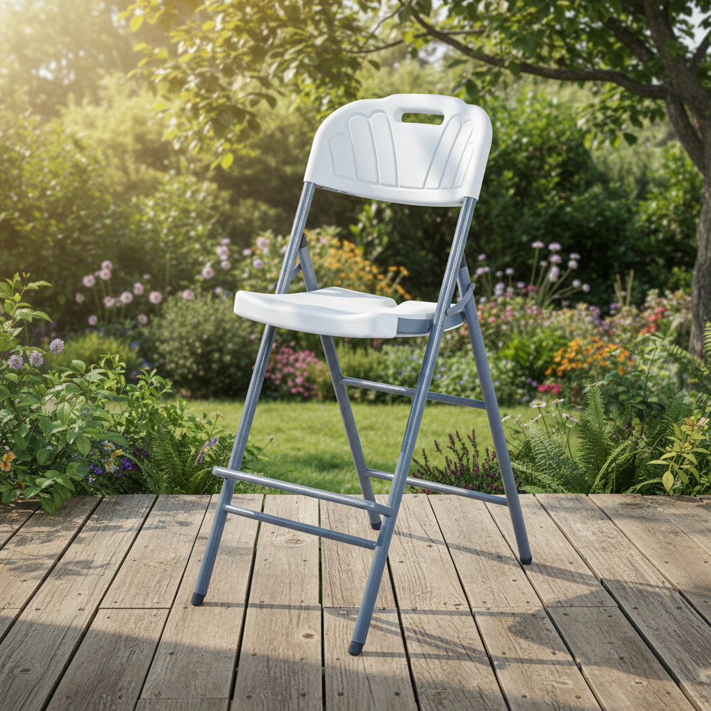 Modern Steel Frame Plastic Conference Portable Mini Outdoor Folding Garden Chair Beach Restaurant Dining Furniture Made in China