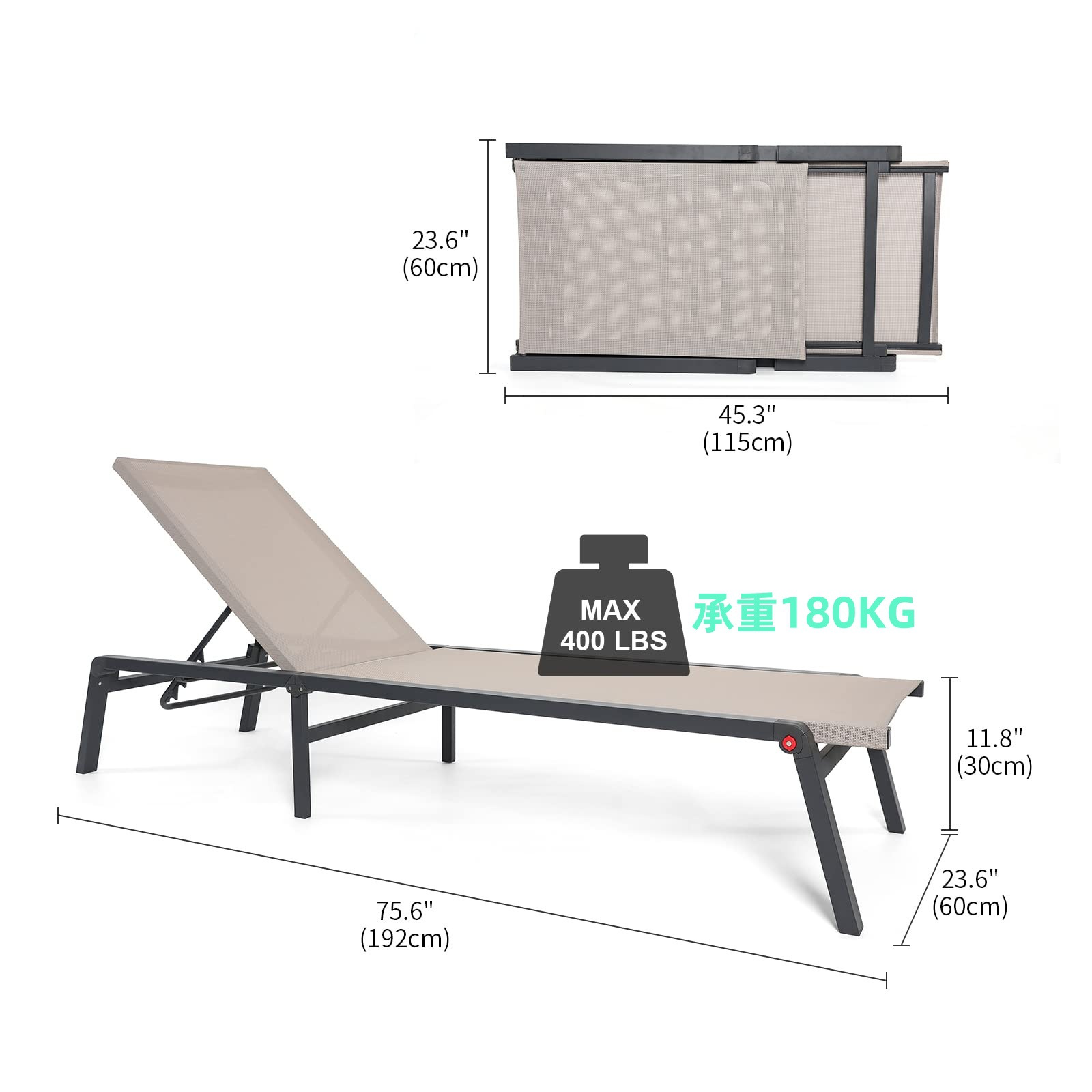 Customized Cross-border Exclusive Hot Selling Folding Bed Outdoor Lounge Chair Teslin Mesh Quick Drying Beach Chair