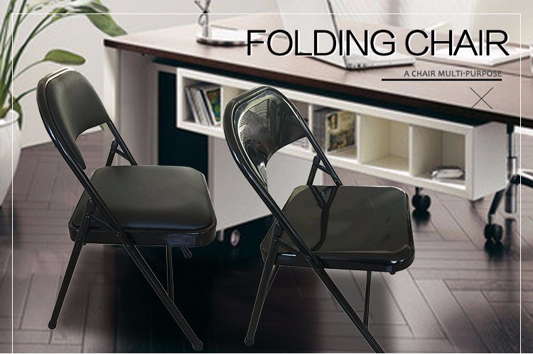 Multi-Application Metal Folding Chair Steel Leisure Chair for Outdoor Bedroom Hotel School Park Apartment Gym Use