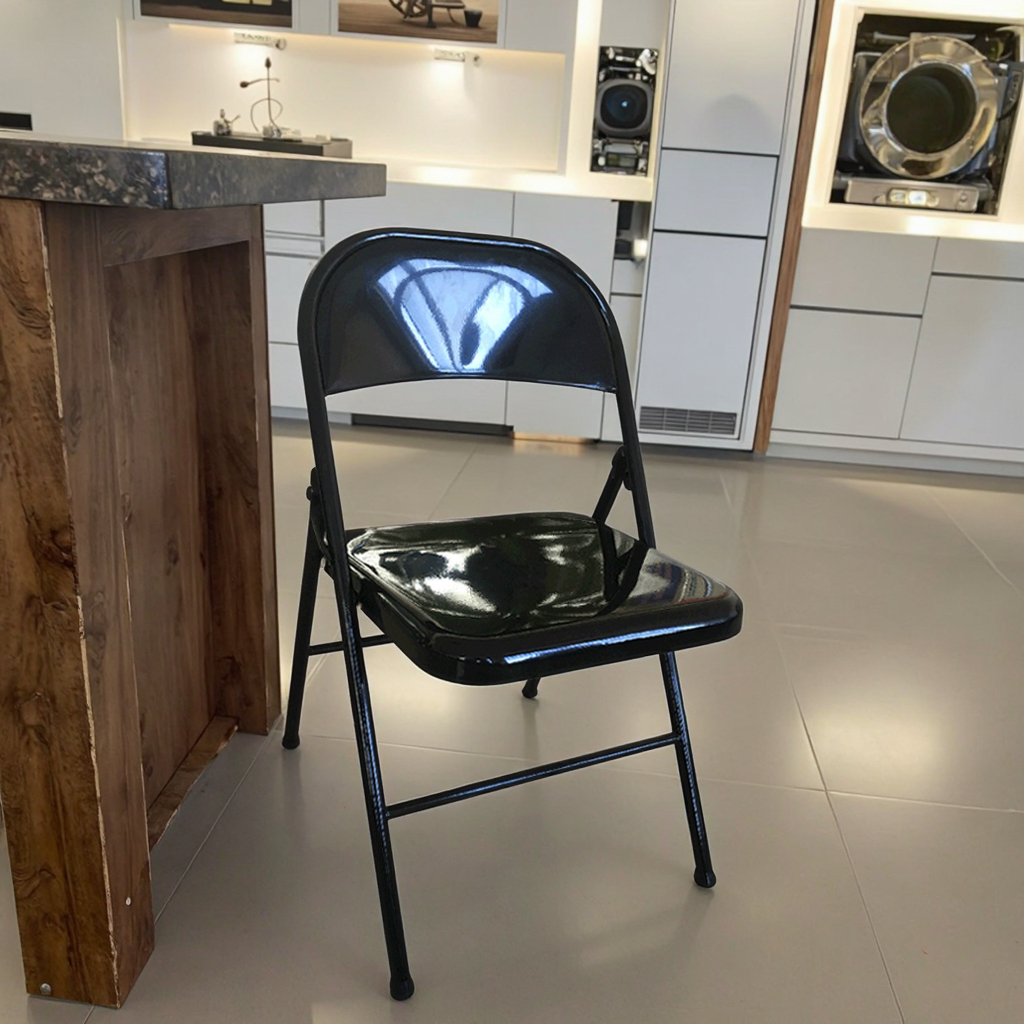 Multi-Application Metal Folding Chair Steel Leisure Chair For Outdoor Bedroom Hotel School Park Apartment Gym Use