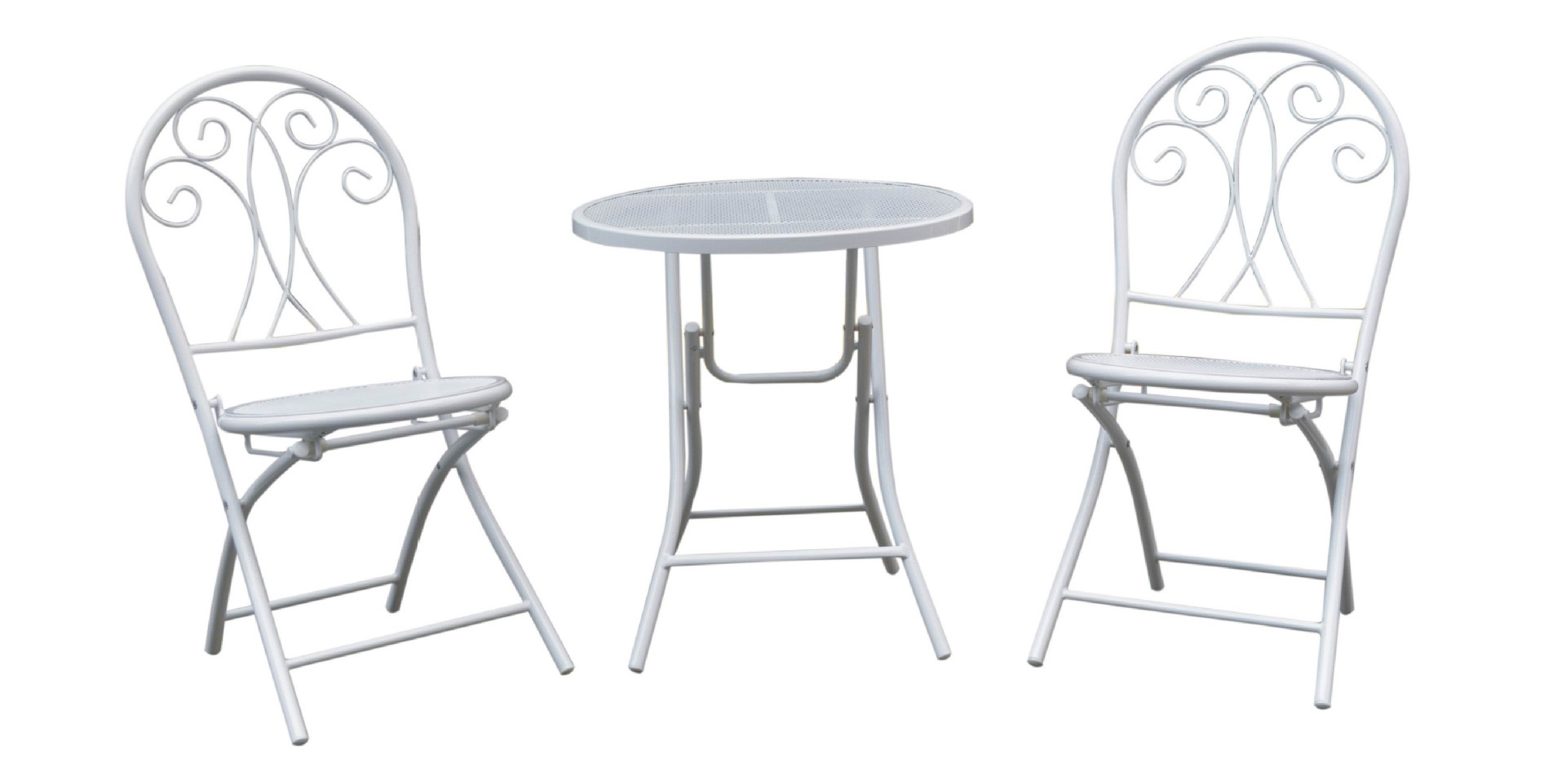 Modern Metal Folding Chair for Wedding or Outdoor Garden Decor Wrought Iron Bistro Chairs for Living Room