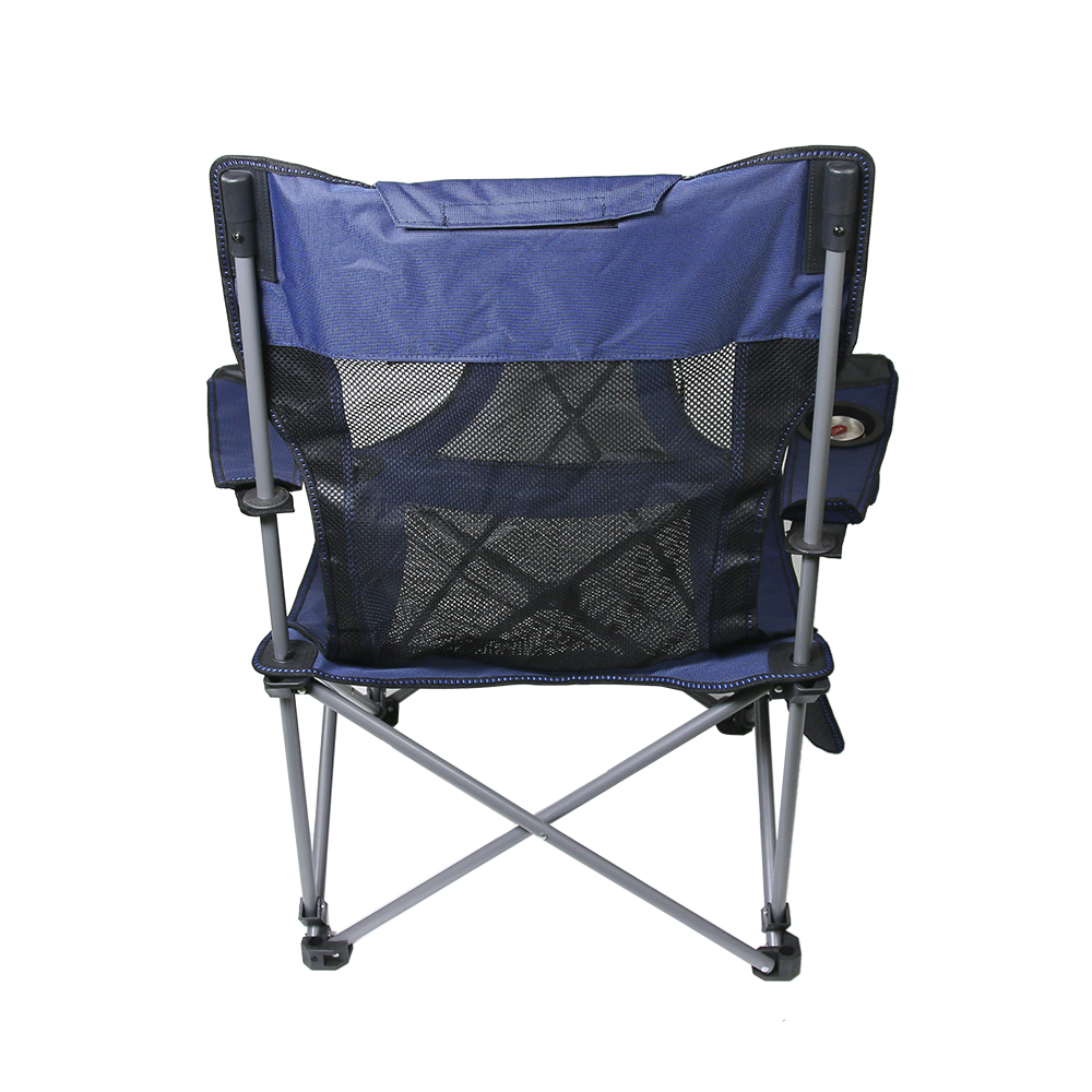 Outdoor Camping Lounge Chair Portable Camping Chair with Footrest Folding Storage Bag Headrest Mesh Recliner